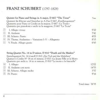 CD Franz Schubert: Forellen-Quintett / Der Tod Und Das Mädchen