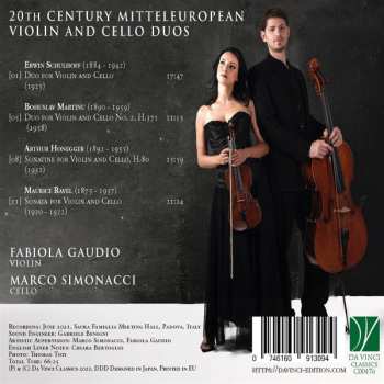 CD Bohuslav Martinů: 20th Century Mitteleuropean Violin And Cello Duos