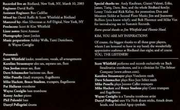 CD Scott Whitfield Jazz Orchestra East: Live At Birdland