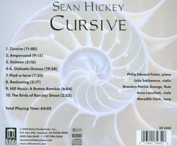 CD Sean Hickey: Cursive: Piano And Chamber Works