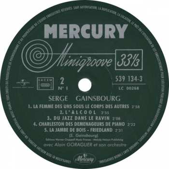 9LP/Coffret Serge Gainsbourg: Intégrale Des Enregistrements Studio, Volume 1 : 1958-1970  LTD