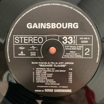 LP Serge Gainsbourg: Madame Claude (Bande Originale Du Film) LTD