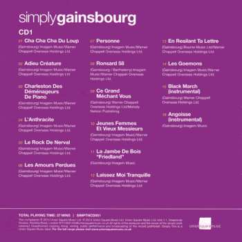 3CD/Coffret Serge Gainsbourg: Simply Gainsbourg (3 CDs From The Genius Of Chanson)