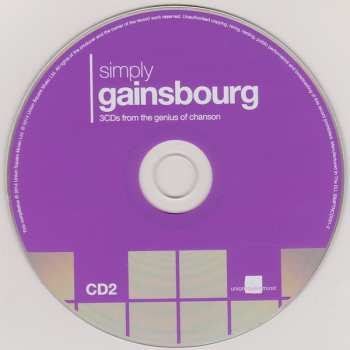 3CD/Coffret Serge Gainsbourg: Simply Gainsbourg (3 CDs From The Genius Of Chanson)