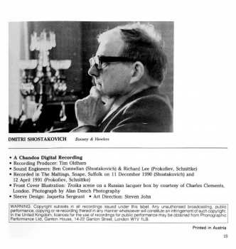 CD Sergei Prokofiev: Sonata In D Op. 115 / Sonata In C Op. 56 / Sonata Op. 134 / Praeludium In Memoriam D. Shostakovich