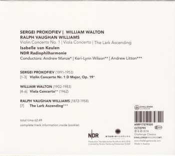 CD Sergei Prokofiev: Violin Concerto No. 1 | Viola Concerto | The Lark Ascending