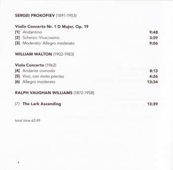 CD Sergei Prokofiev: Violin Concerto No. 1 | Viola Concerto | The Lark Ascending