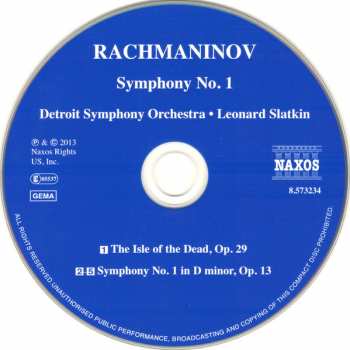 CD Sergei Vasilyevich Rachmaninoff: Symphony No. 1  - The Isle Of The Dead