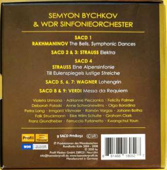 Coffret/9SACD Richard Strauss: The Bells; Symphonic Dances; Elektra; Eine Alpensinfonie; Till Eulenspiegel's Merry Pranks; Lohengrin; Messa Da Requiem