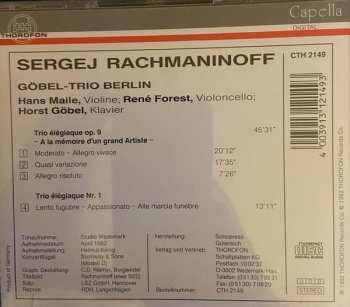 CD Sergei Vasilyevich Rachmaninoff: Trio Élégiache Nr. 1 & Trio Élégiache Op. 9