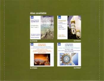 CD Sergey Ivanovich Taneyev: Violin Sonata • Music For Piano