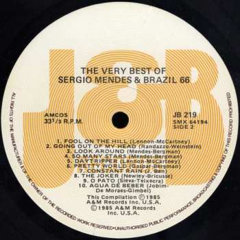 LP Sérgio Mendes & Brasil '66: The Very Best Of Sergio Mendes & Brazil '66 (20 Hits)