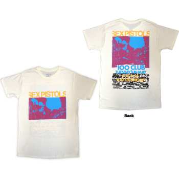 Marchandises Sex Pistols: The Sex Pistols Unisex T-shirt: 100 Club (natural) (back Print) (small) S