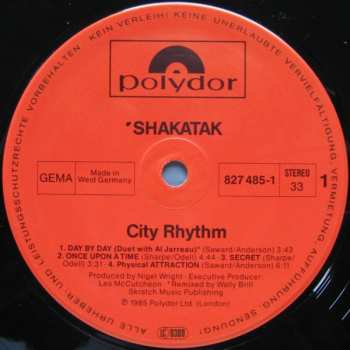 LP Shakatak: City Rhythm
