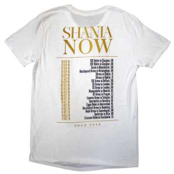 Marchandises Shania Twain: Shania Twain Unisex T-shirt: Tour 2018 Mic Photo (back Print & Ex-tour) (small) S