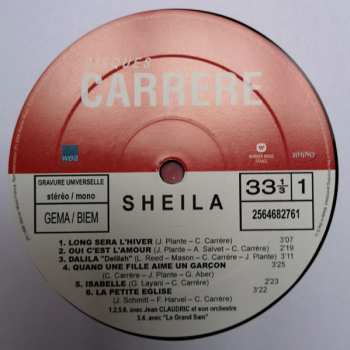 LP Sheila: Long Sera L'hiver