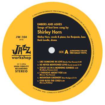 LP Shirley Horn: Embers And Ashes LTD