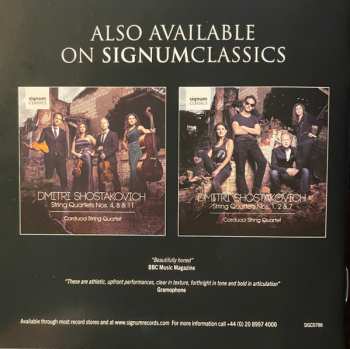 CD Dmitri Shostakovich: String Quartets 9 & 15