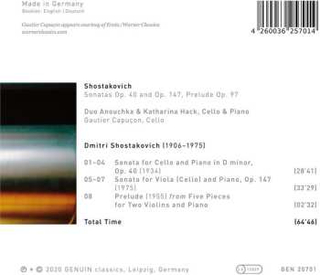CD Dmitri Shostakovich: Sonatas Op. 40 And Op. 147, Prelude Op. 97