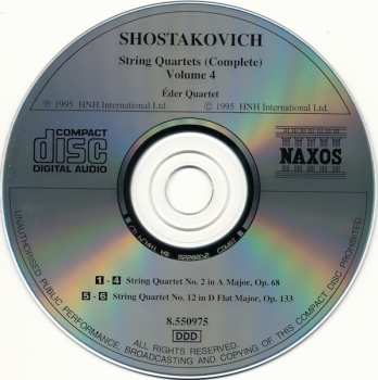 CD Dmitri Shostakovich: String Quartets (Complete) Volume 4 Nos. 2 And 12