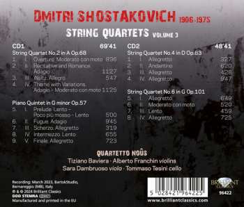2CD Dmitri Shostakovich: String Quartets Volume 3