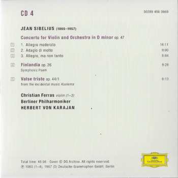 5CD/Coffret/Blu-ray Herbert von Karajan: Karajan Sibelius: Complete Recordings On Deutsche Grammophon