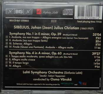 CD Jean Sibelius: Symphonies 1 & 4