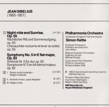 CD Philharmonia Orchestra: Symphony No.5 In E Flat - Night Ride And Sunrise