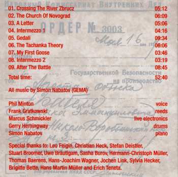 CD Simon Nabatov: Readings - Red Cavalry