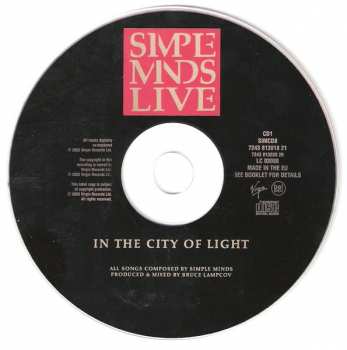 2CD Simple Minds: Live - In The City Of Light