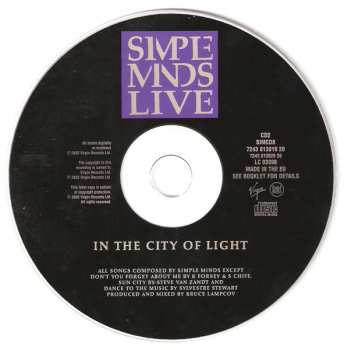 2CD Simple Minds: Live - In The City Of Light