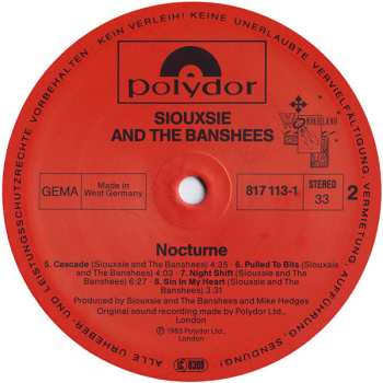 2LP Siouxsie & The Banshees: Nocturne