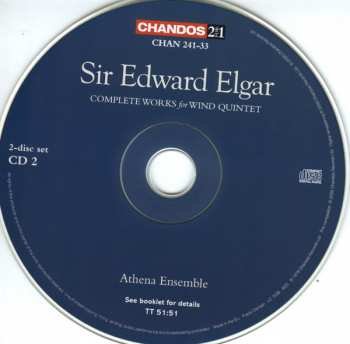 2CD Sir Edward Elgar: Complete Works For Wind Quintet