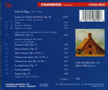 CD Sir Edward Elgar: Sospiri Music For Violin And Piano