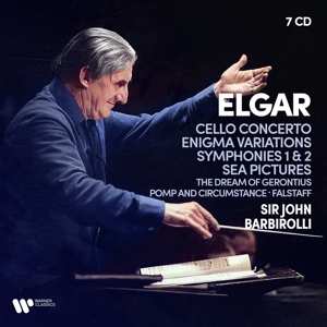 7CD/Coffret Sir Edward Elgar: Cello Concerto, Enigma Variations, Symphonies 1 & 2, Sea Pictures