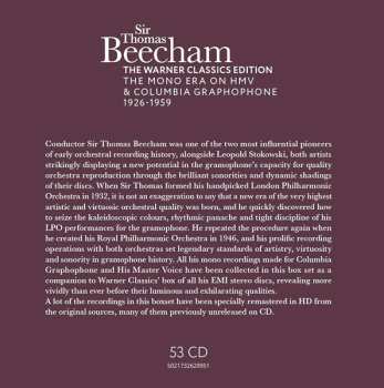53CD/Coffret Sir Thomas Beecham: The Mono Era on HMV & Columbia Graphophone 1926-1959