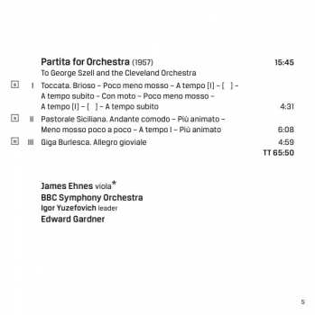 SACD Sir William Walton: Viola Concerto / Partita For Orchestra / Sonata For String Orchestra