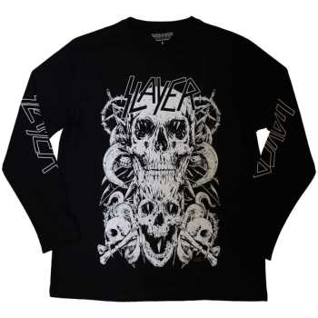 Merch Slayer: Long Sleeve T-shirt White Skulls