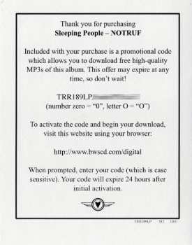 LP Sleeping People: NOTRUF LTD | CLR