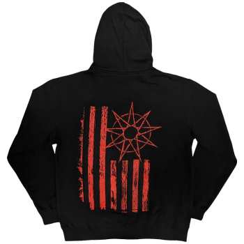 Marchandises Slipknot: Slipknot Unisex Zipped Hoodie: 9-point Flag (back Print) (small) S