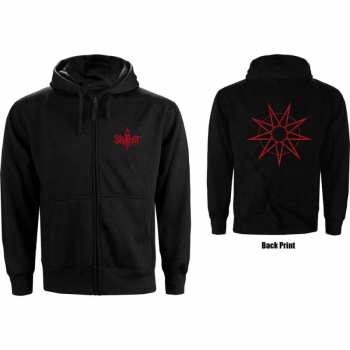 Marchandises Slipknot: Slipknot Unisex Zipped Hoodie: 9 Point Star (back Print) (x-small) XS