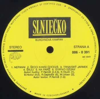 LP Slniečko: Burgynová Kampan