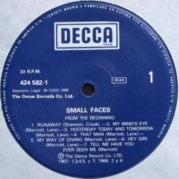 LP Small Faces: From The Beginning