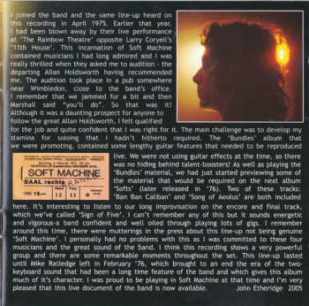 CD Soft Machine: British Tour '75