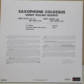 LP Sonny Rollins: Saxophone Colossus CLR | LTD | NUM