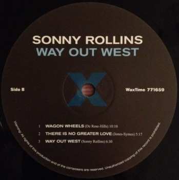 LP Sonny Rollins: Way Out West LTD