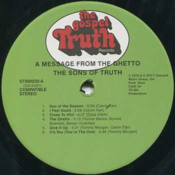LP Sons Of Truth: A Message From The Ghetto