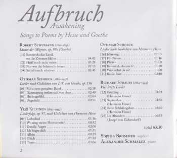 CD Alexander Schmalcz: Aufbruch = Awakening (Songs To Poems By Hesse And Goethe)