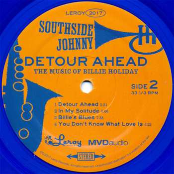 LP Southside Johnny: Detour Ahead - The Music Of Billie Holiday CLR