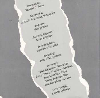 CD Spike Robinson / "Sweets" Edison Quintet: Jusa Bit 'O' Blues - Volume 1